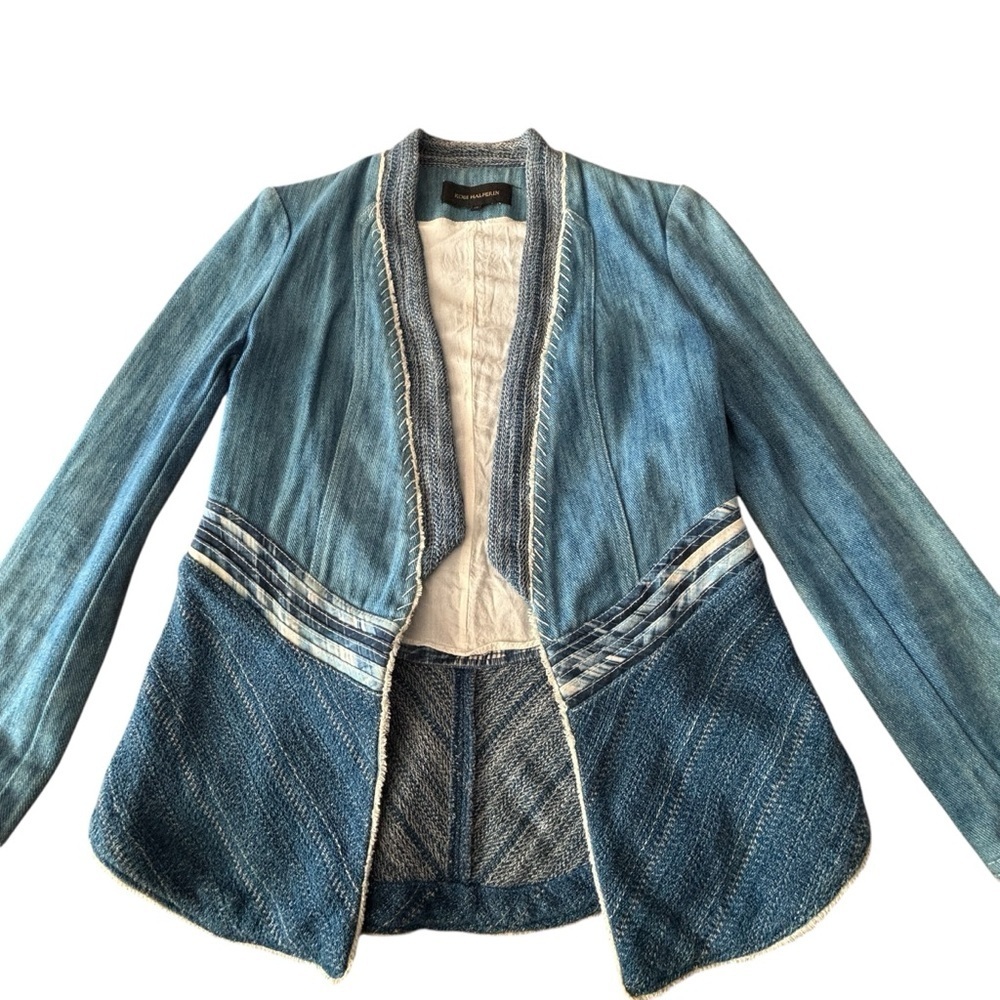 Kobi Halperin Denim Patchwork Boho Blazer/ Jacket